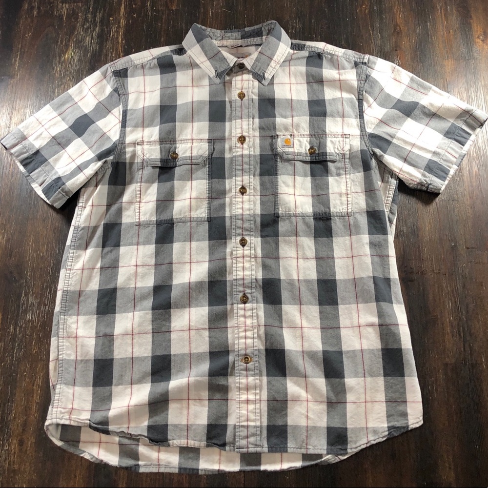 Carhartt button down shirt short sleeve